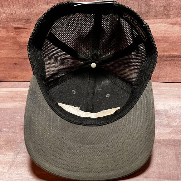 Richardson Style 112 Mens Black Embroidered Mountain Trucker Hat Adjustable - Picture 6 of 11